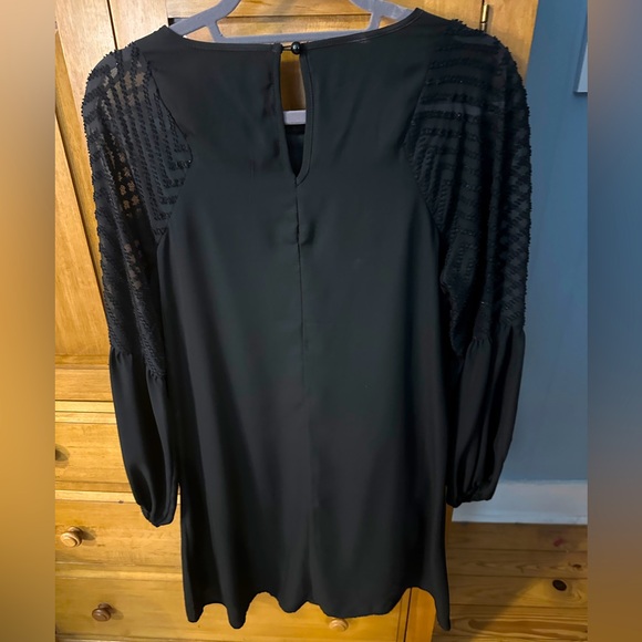 Maurices Black Long Sleeve Knee Length Shift Dress Size Large - Picture 2 of 3